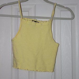 Yellow cropped tank